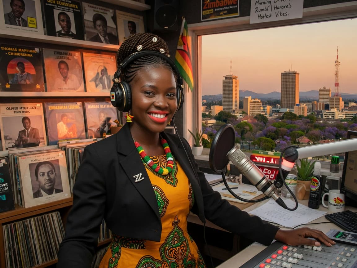 BVS Radio host in the studio