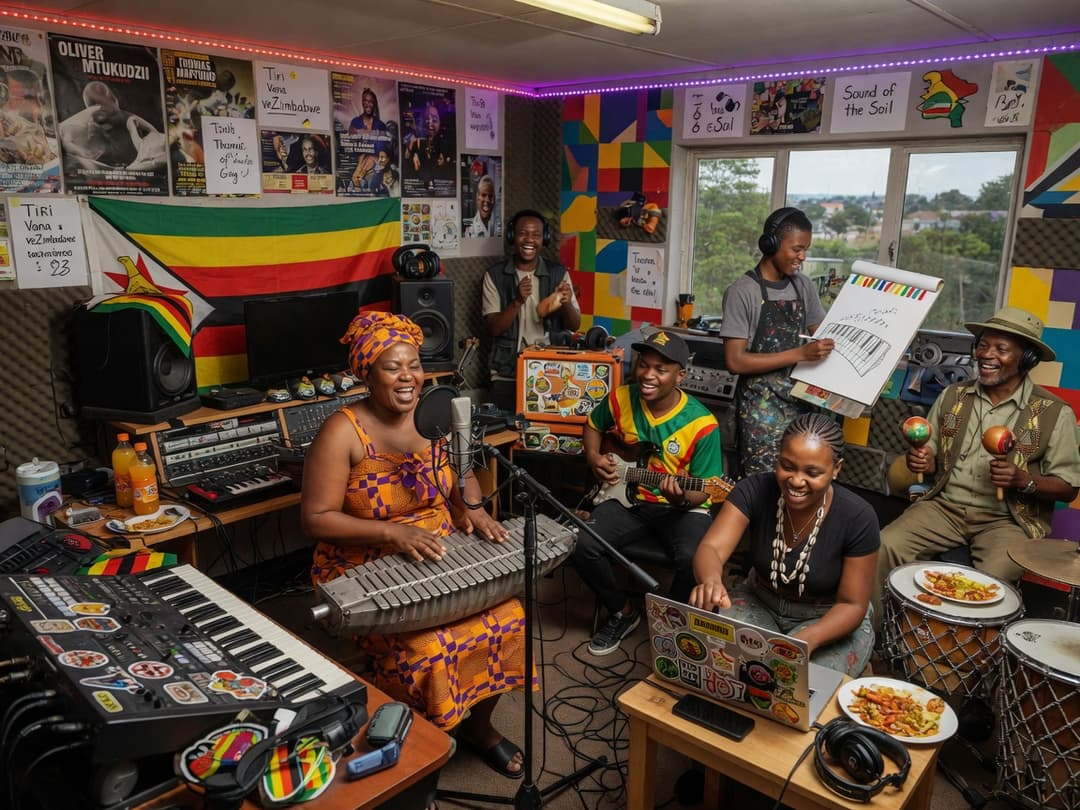 Artists in the studio